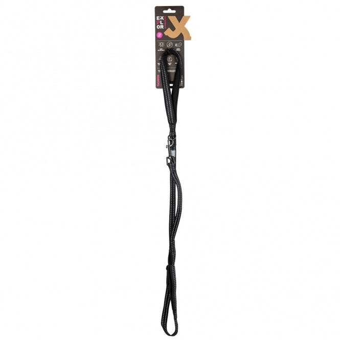 Duvoplus EXPLOR Ultimate Fit On-The-Road-Leine Fashion - granite black - 130cm - 25mm