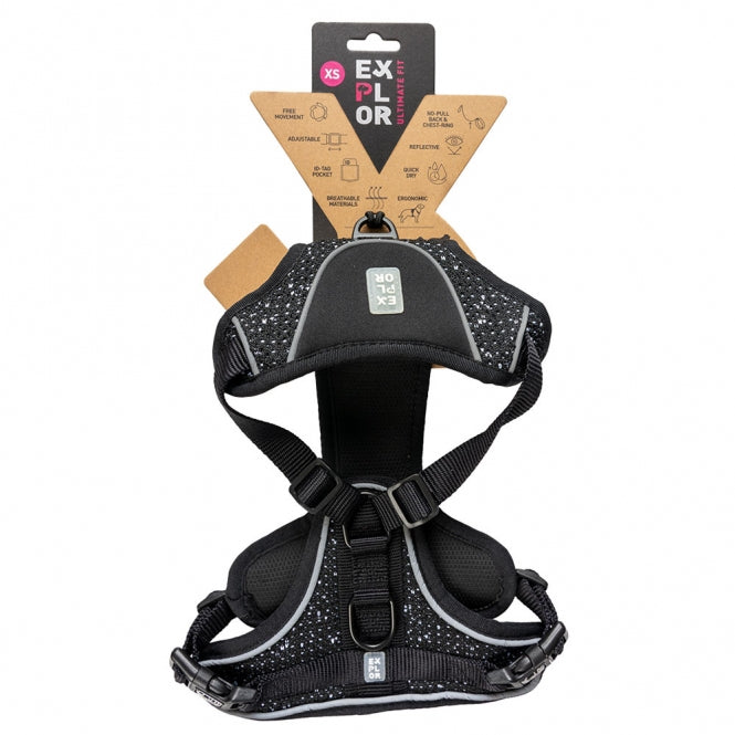 Duvoplus EXPLOR Ultimate Fit No-Pull-Geschirr - granite black - XL - 52-66cm - 71-104cm