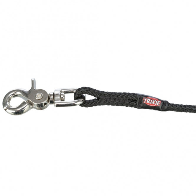 Trixie Schleppleine, rund aus Segeltau mit Trigger Snap Hook - schwarz - 20 m