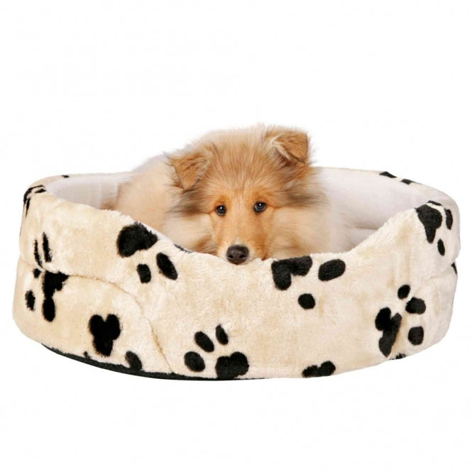 Trixie Bett Joey - beige mit Pfoten - 70 -62 cm