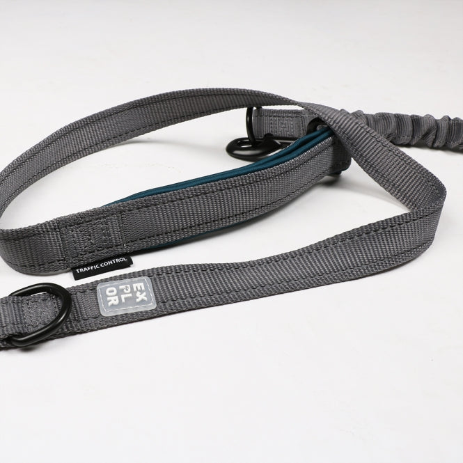 Duvoplus EXPLOR Ultimate Fit 2in1 Leine Classic - petrol blue - 180cm - 25mm