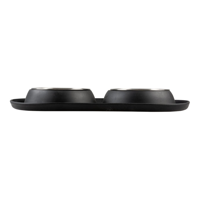 Duvoplus Dinner-Set Gummi - schwarz - 2 x 220ml