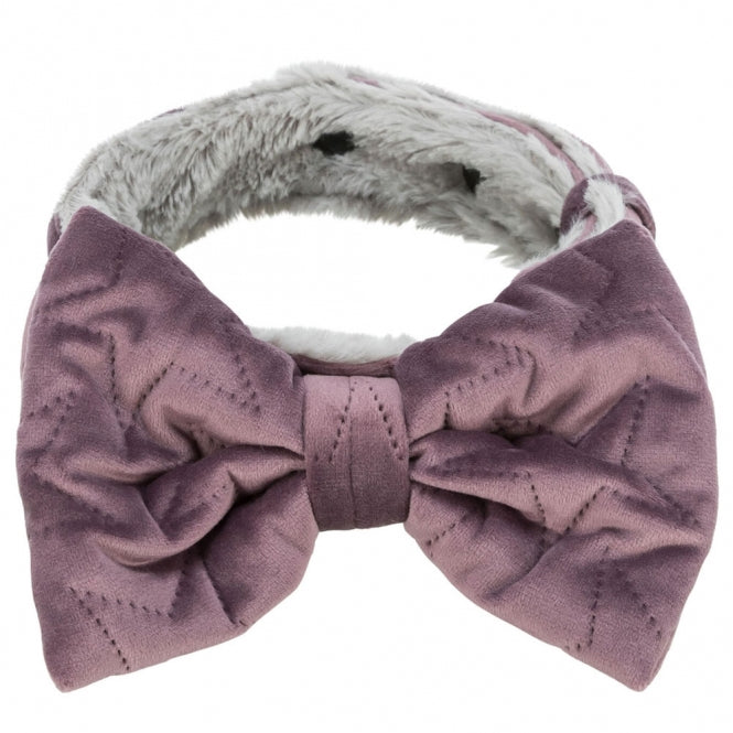 Trixie Halsband Estelle mit Schleife - flieder - M-L: 40-55 cm/40 mm