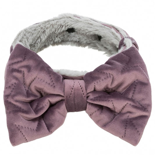 Trixie Halsband Estelle mit Schleife - flieder - S-M: 30-45 cm/40 mm